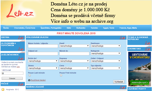 Domény na prodej a pronájem domén